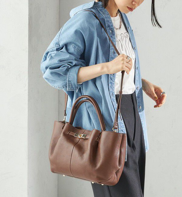 SHIPS for women「BEAURE: ヒネリ 金具付き バッグ」|トートバッグ|