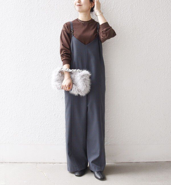 SHIPS any「SHIPS any:〈洗濯機可能〉ガンクラブ チェック サロペット パンツ」|オールインワン|