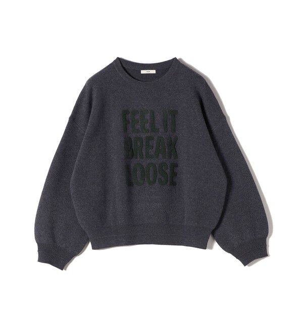 SHIPS for women「【WEB限定】〈手洗い可能〉サガラ 刺繍 ロゴ ニット プルオーバー」|ニット・セーター|