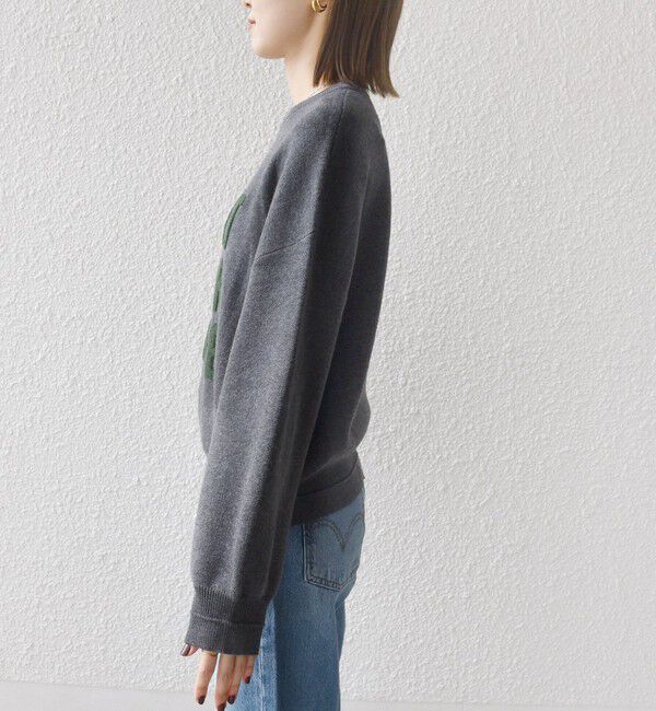 SHIPS for women「【WEB限定】〈手洗い可能〉サガラ 刺繍 ロゴ ニット プルオーバー」|ニット・セーター|