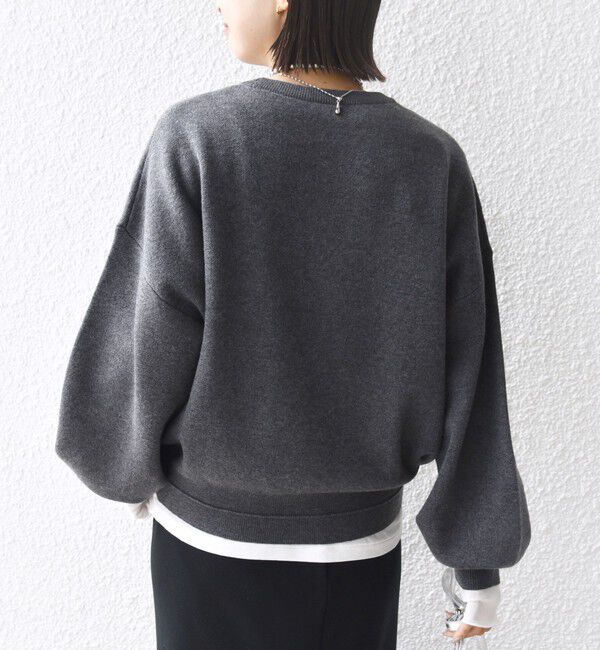 SHIPS for women「【WEB限定】〈手洗い可能〉サガラ 刺繍 ロゴ ニット プルオーバー」|ニット・セーター|