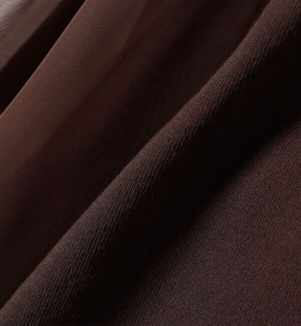 SHIPS for women「《一部追加予約》【WEB限定】〈手洗い可能〉シアー コンビ 裾 ドロスト プルオーバー」|プルオーバー|