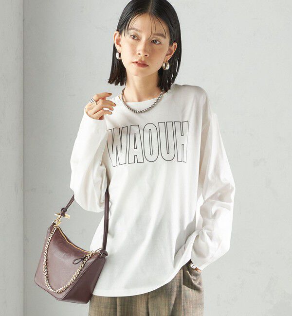 SHIPS for women「プリント ロゴ ロング スリーブ TEE」|Tシャツ・カットソー|