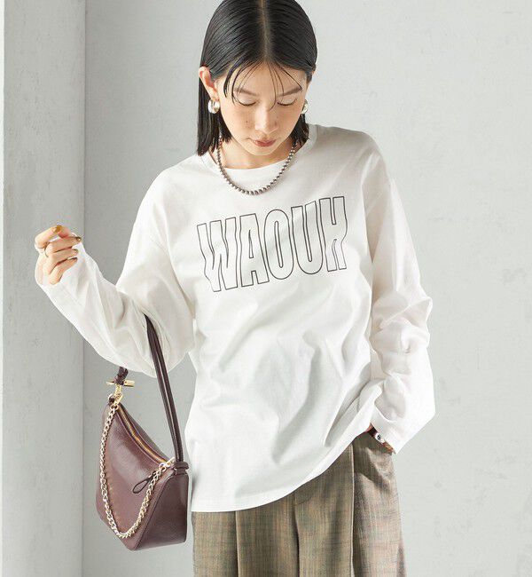 SHIPS for women「プリント ロゴ ロング スリーブ TEE」|Tシャツ・カットソー|