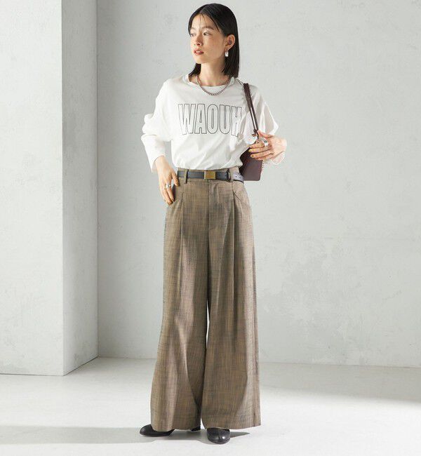 SHIPS for women「プリント ロゴ ロング スリーブ TEE」|Tシャツ・カットソー|