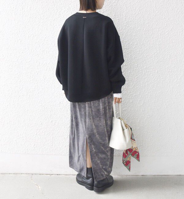 SHIPS for women「〈手洗い可能〉スノー クラッシュ ポリエステル ベロア ウエスト ゴム スカート」|スカート|