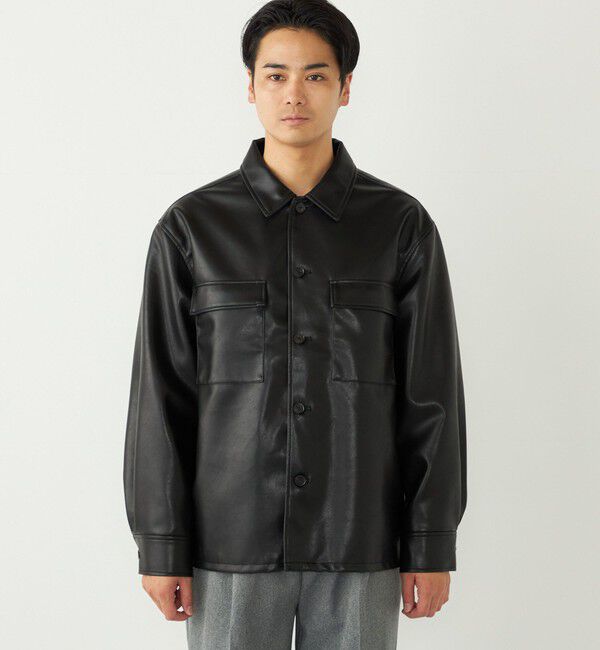 SHIPS Colors 「SHIPS Colors:合成皮革 CPO シャツジャケット◇」|ブルゾン・スタジャン|