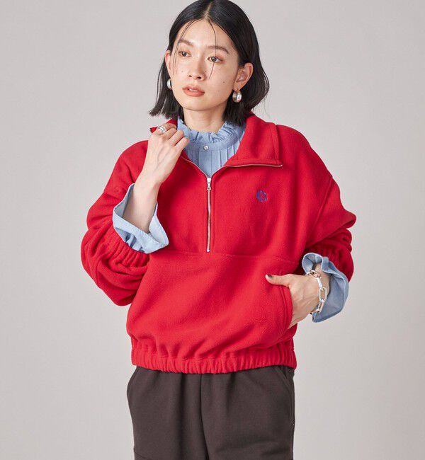 SHIPS for women「SHIPS NINE CASE:〈手洗い可能〉フリース ハーフ ジップ プルオーバー」|その他|