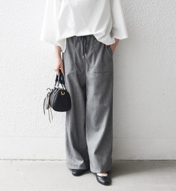 SHIPS any「SHIPS any:〈手洗い可能〉ウォーム イージー ワイド ストレート パンツ」|その他|