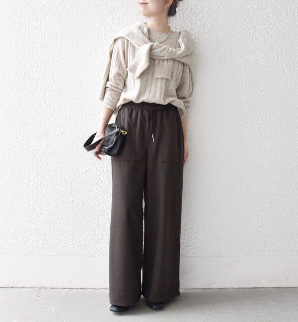 SHIPS any「SHIPS any:〈手洗い可能〉ウォーム イージー ワイド ストレート パンツ」|その他|