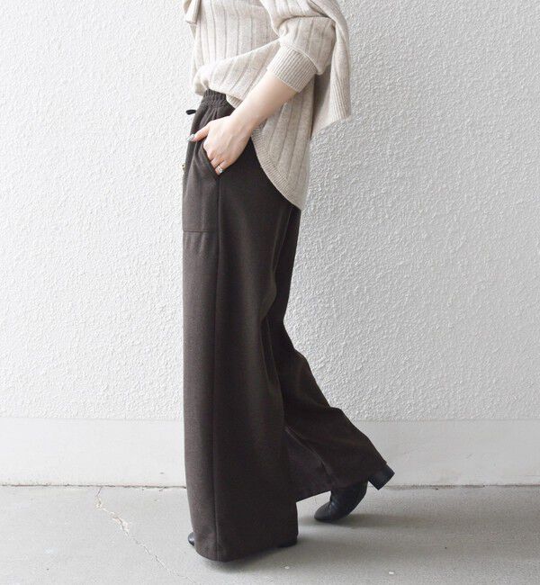 SHIPS any「SHIPS any:〈手洗い可能〉ウォーム イージー ワイド ストレート パンツ」|その他|