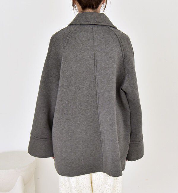 quaranciel「《追加予約》quaranciel:〈手洗い可能〉ダンボール ステンカラー ジャケット コート25AW」|ステンカラーコート|