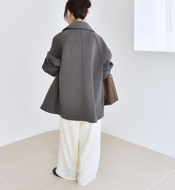 quaranciel「《追加予約》quaranciel:〈手洗い可能〉ダンボール ステンカラー ジャケット コート25AW」|ステンカラーコート|