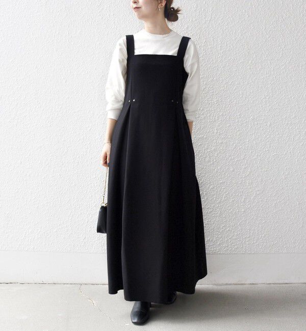 SHIPS any「SHIPS any: エア ニードル タック フレア ジャンパースカート」|ワンピース|