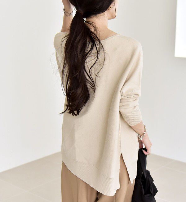 quaranciel「quaranciel:〈洗濯機可能〉ボートネック ワイド ニット プルオーバー」|ニット・セーター|