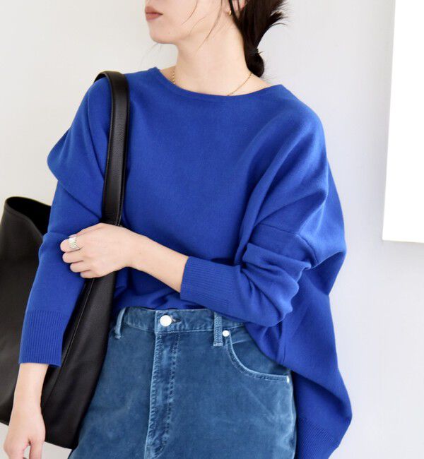 quaranciel「quaranciel:〈洗濯機可能〉ボートネック ワイド ニット プルオーバー」|ニット・セーター|