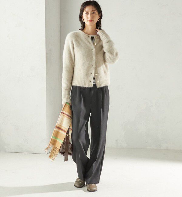 SHIPS for women「〈手洗い可能〉フォックス クルーネック ニット カーディガン」|カーディガン|