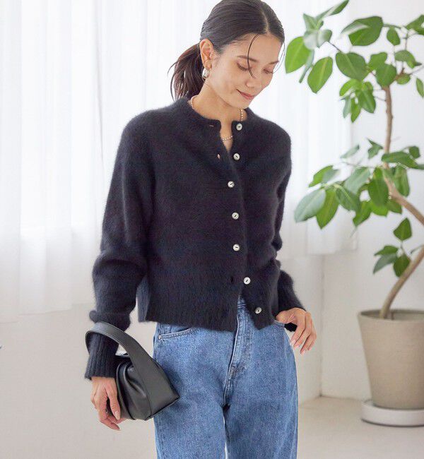 SHIPS for women「〈手洗い可能〉フォックス クルーネック ニット カーディガン」|カーディガン|