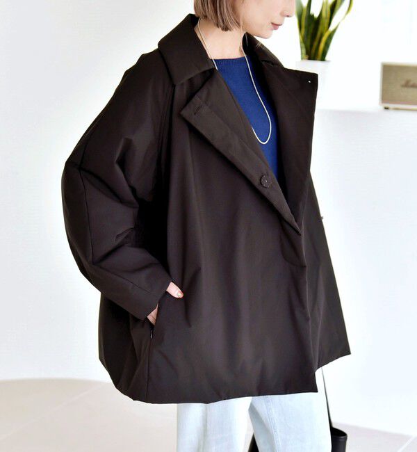 quaranciel「quaranciel:〈撥水加工〉中綿 テーラード ミドル Wボタン ジャケット コート」|その他|