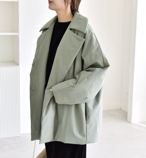 quaranciel「quaranciel:〈撥水加工〉中綿 テーラード ミドル Wボタン ジャケット コート」|その他|