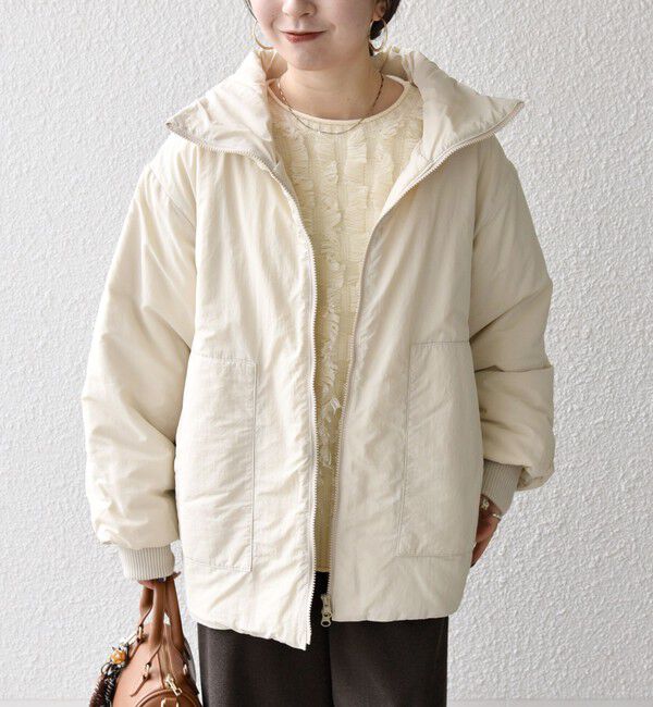 SHIPS any「【WEB限定】SHIPS any: 中綿 ダブル ジップ スタンド ブルゾン」|ブルゾン・スタジャン|