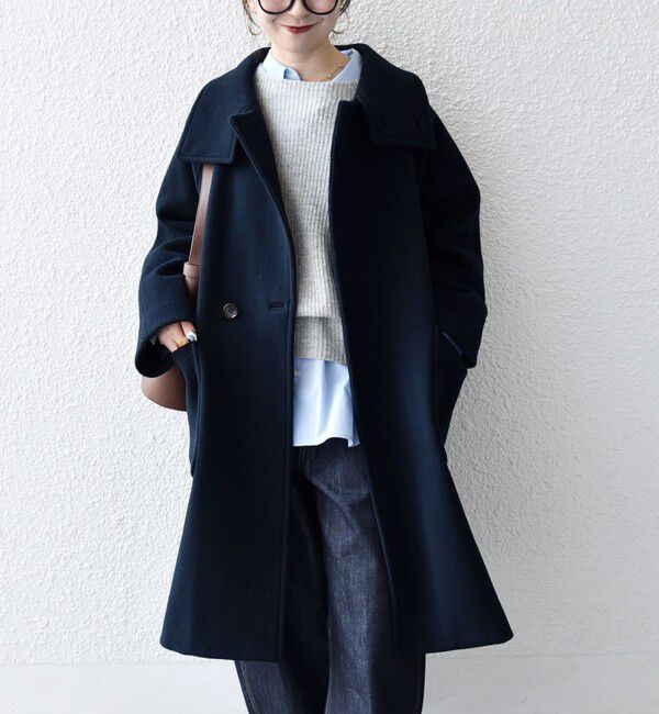SHIPS any「SHIPS any: PURE WOOL スタンド ＆ ビッグカラー コート」|その他|