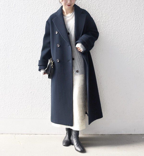 SHIPS any「【WEB限定】SHIPS any: PURE WOOL ロング テーラード コート」|チェスターコート|