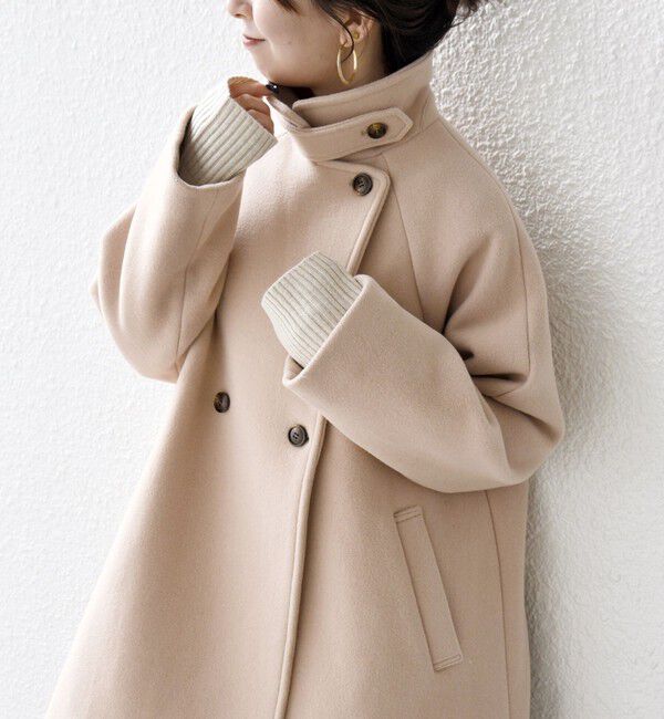 SHIPS any「【WEB限定】SHIPS any: PURE WOOL スタンド & テーラード ハーフ コート」|その他|