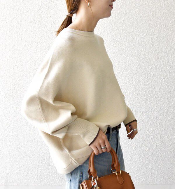 SHIPS any「《一部追加予約》SHIPS any:〈手洗い可能〉ダブルフェイス ボリュームスリーブ ニット プルオーバー」|ニット・セーター|