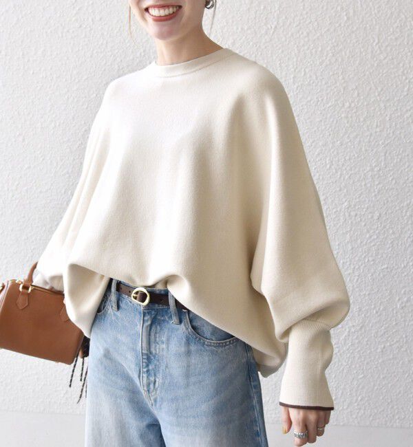 SHIPS any「《一部追加予約》SHIPS any:〈手洗い可能〉ダブルフェイス ボリュームスリーブ ニット プルオーバー」|ニット・セーター|