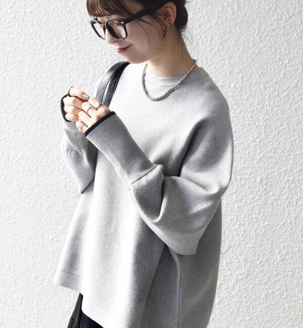 SHIPS any「《一部追加予約》SHIPS any:〈手洗い可能〉ダブルフェイス ボリュームスリーブ ニット プルオーバー」|ニット・セーター|