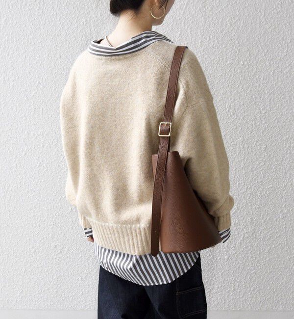 SHIPS any「《一部追加予約》SHIPS any:〈手洗い可能〉ステッチ デザイン ルーズ ニット カーディガン」|カーディガン|