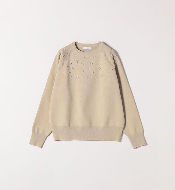 SHIPS any「SHIPS any:〈手洗い可能〉パールモチーフ ビジュー クルーネック ニット」|ニット・セーター|