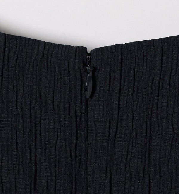 SHIPS any「SHIPS any:〈手洗い可能〉ジャカード ウエスト タック ノーカラー ワンピース［NAVY BLUE］」|ワンピース|