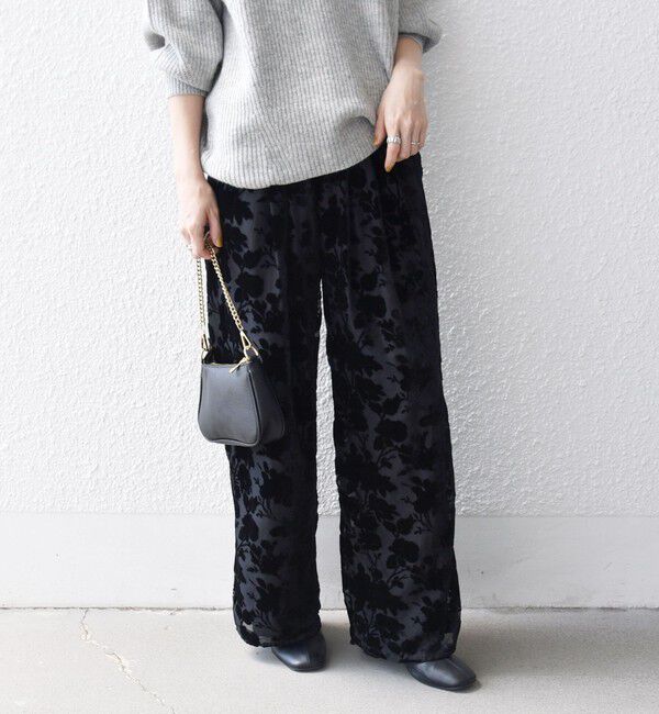 SHIPS any「SHIPS any:〈手洗い可能〉フラワー オパール タック セミワイド イージー パンツ」|その他|