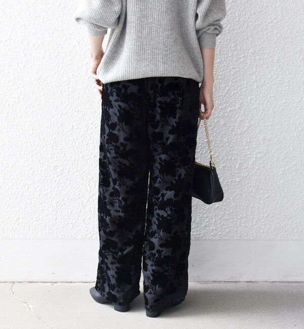 SHIPS any「SHIPS any:〈手洗い可能〉フラワー オパール タック セミワイド イージー パンツ」|その他|