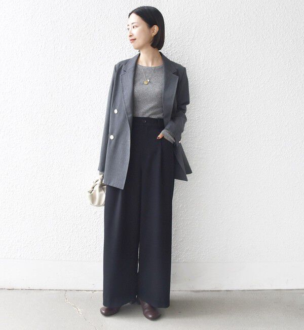 SHIPS for women「〈洗濯機可能〉ウールライク ポケット デザイン ワイド パンツ」|その他|