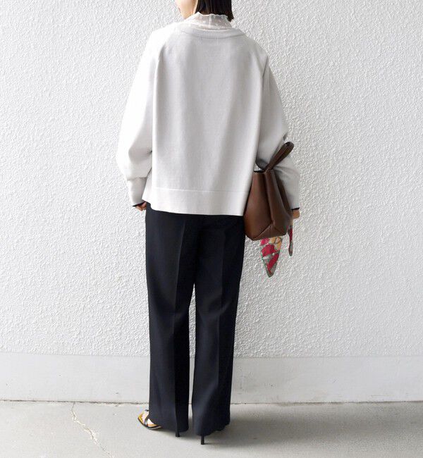 SHIPS for women「〈手洗い可能〉コットン カシミヤ混 スカラップヘム ボートネック プルオーバー」|ニット・セーター|