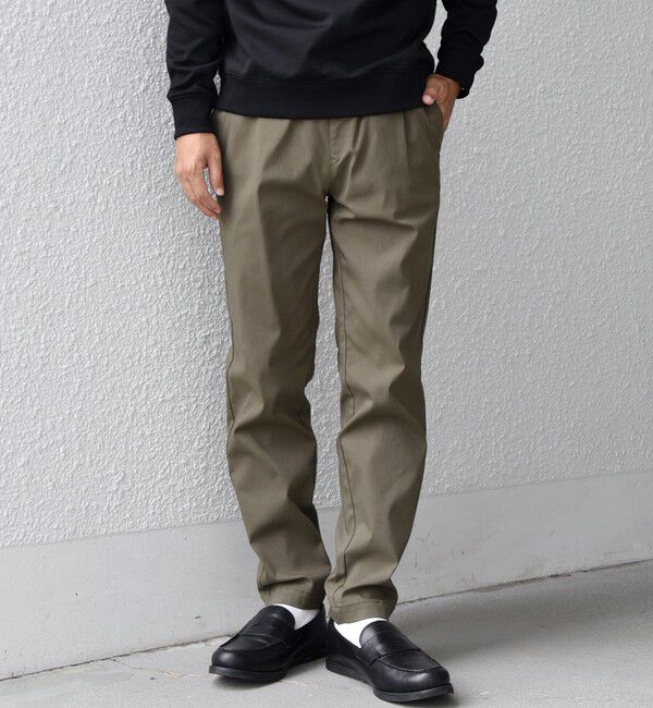 SHIPS any「【WEB限定】SHIPS any:〈洗濯機可能/UVカット〉スーパー ストレッチ テーパード イージー パンツ◇◇」|チノ|オリーブ