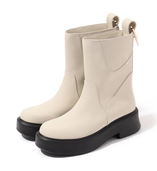 TOMORROWLAND GOODS「Purpred ラバーショートブーツ」|ショートブーツ|11 ホワイト