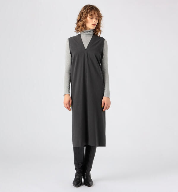 Ballsey「ウールドライ バックタックジャンパースカート」|ジャンパースカート|