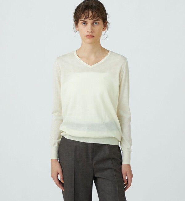 TOMORROWLAND collection「エクストラファインウール Vネックプルオーバー」|ニット・セーター|