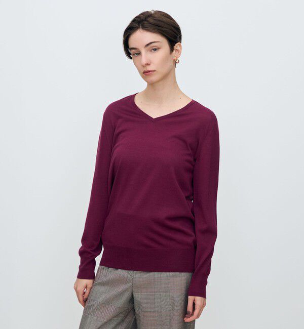 TOMORROWLAND collection「エクストラファインウール Vネックプルオーバー」|ニット・セーター|