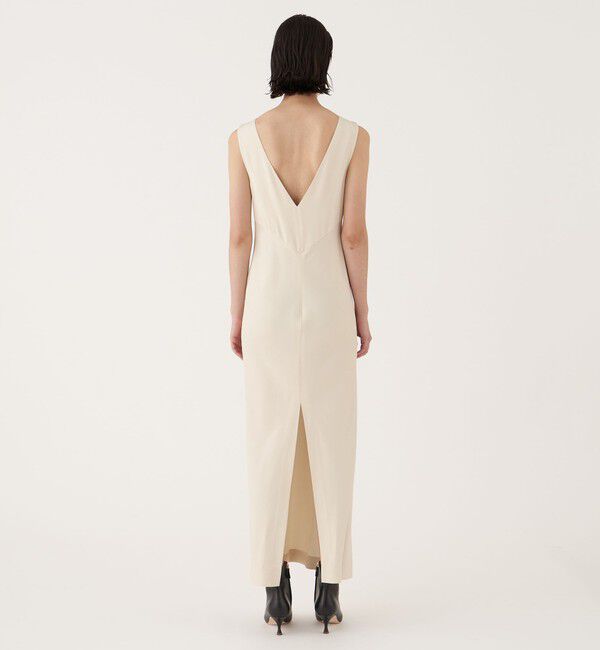 DES PRES「グロッシーサテン Iラインマキシワンピース」|ワンピース|