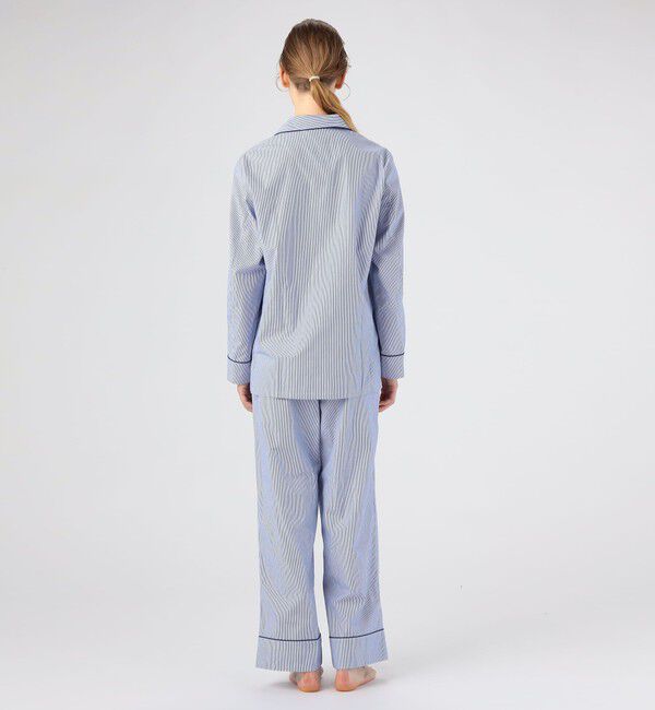 TOMORROWLAND HOME「コットンブロードストライプ パジャマ（ウィメンズ）」|ルームウェア|