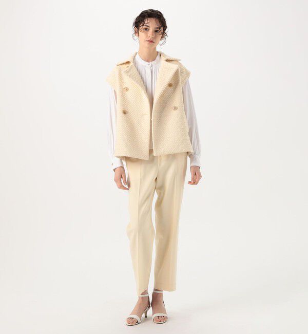 TOMORROWLAND collection「エクリュファンシーツイード ピージレ」|ベスト・ジレ|