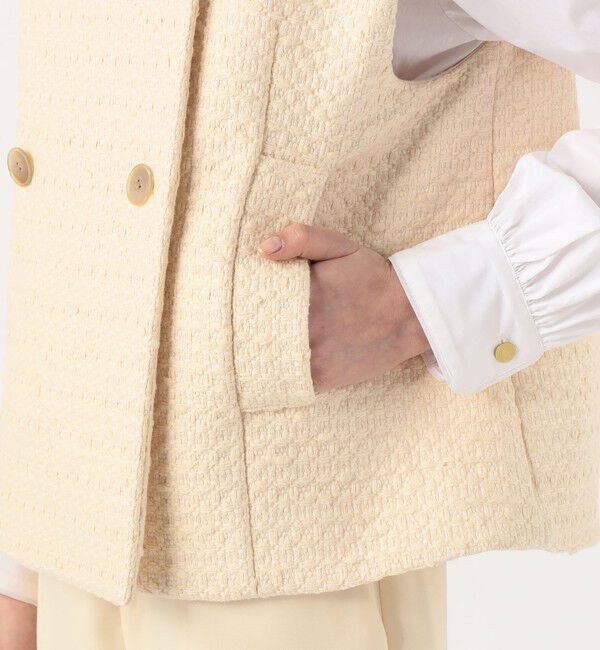 TOMORROWLAND collection「エクリュファンシーツイード ピージレ」|ベスト・ジレ|