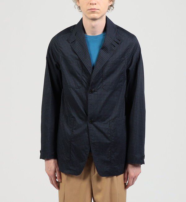 TOMORROWLAND MENS「コットンローン 小紋プリント ジャケットブルゾン」|テーラードジャケット|