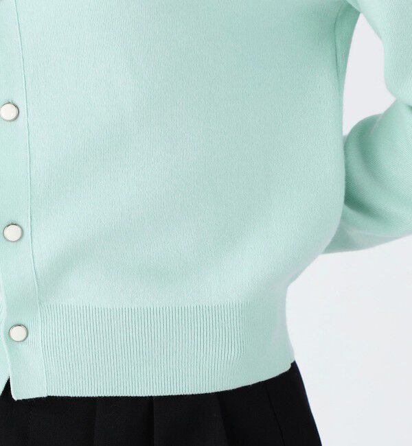 コットンカシミヤ パールロゴポロカーディガン（CABaN）｜ルミネの