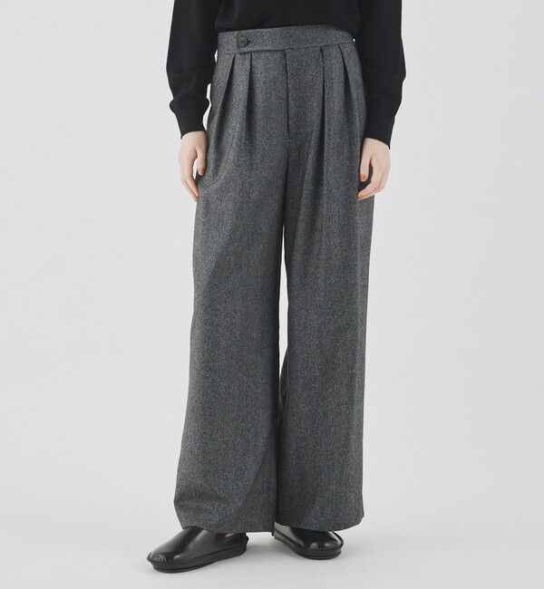 GALERIE VIE「グリジオコットーネ ワイドタックパンツ」|その他|